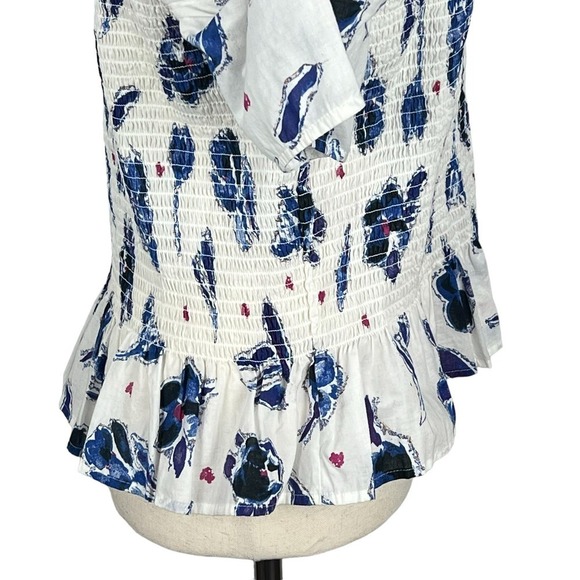 BAUM UND PFERDGARTEN MYNOWA FLORAL SMOCKED ORGANIC COTTON TOP WOMEN'S 40 US XS - Picture 11 of 16